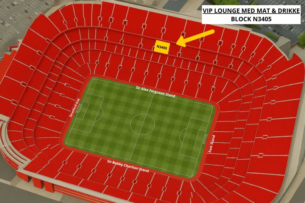 VIP plasser Old Trafford - Lounge og mat