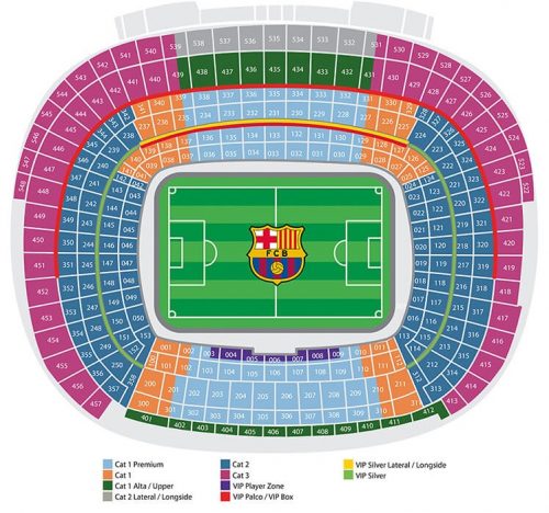 Barcelona stadion seteplasser