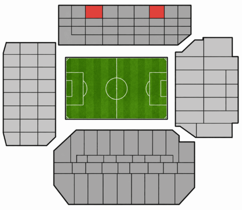 Sir Kenny Dalglish Stand - Blokk CE3/CE7 .Premier Club