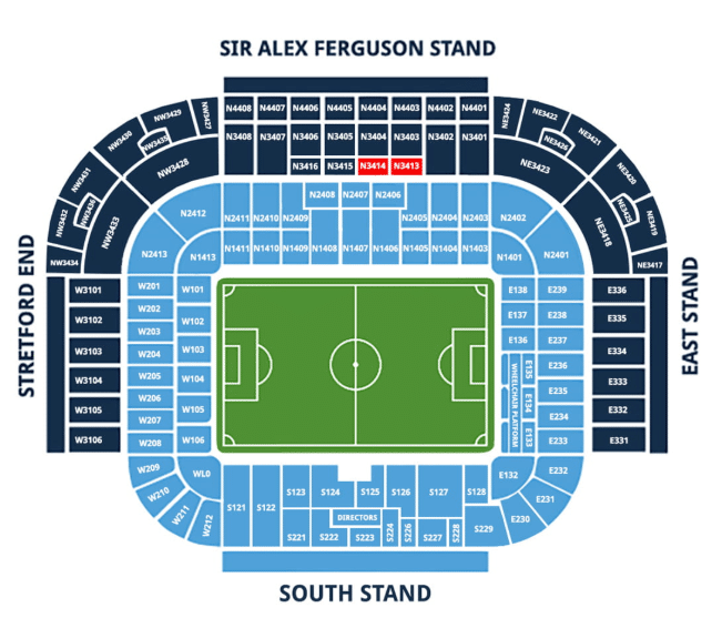 Salford Suite plasser på stadion