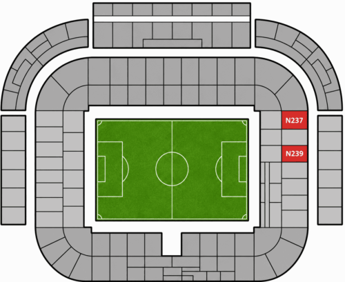 East Stand Tier 2 , blokk 237 & 239